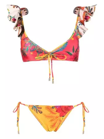 ZIMMERMANN Ginger floral-print Bikini Set - Farfetch