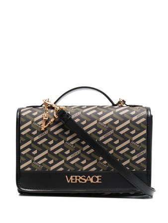 Shop Versace La Greca Signature shoulder bag with Express Delivery - FARFETCH