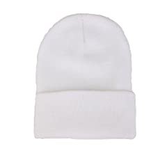 Amazon.com: CANCA Unisex Cuff Warm Winter Hat Knit Plain Skull Beanie Toboggan Knit Hat/Cap (Light Yellow): Clothing