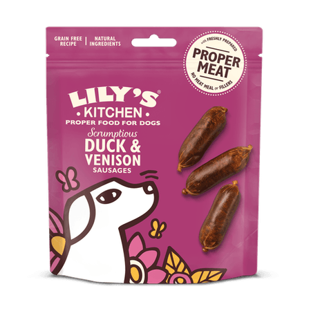 Duck and Venison Mini Sausages | Sausage Dog Treats | Lily's Kitchen