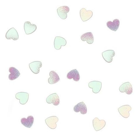 iridescent heart sequins