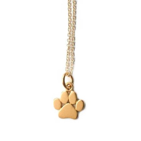 necklace gold paw