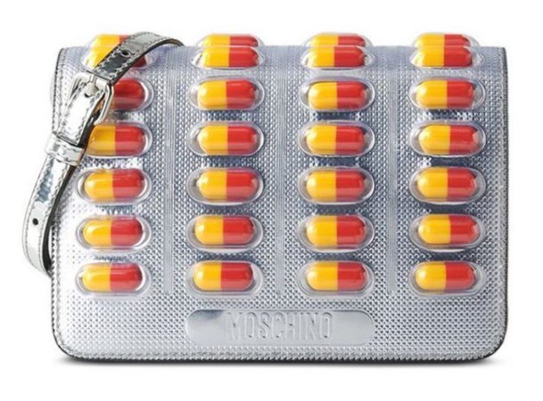 moschino pill capsule bag
