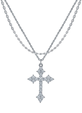 amazon silver cross chain