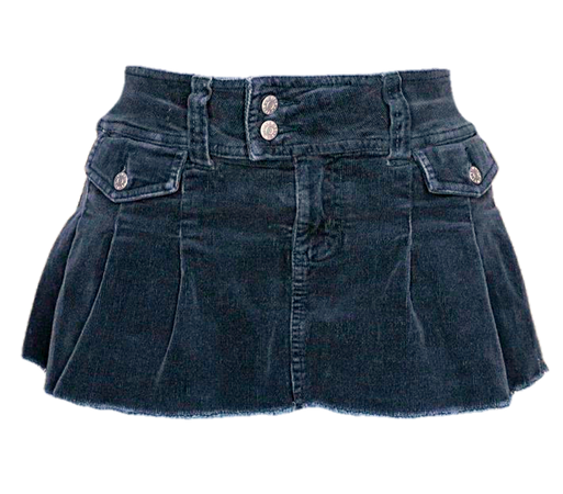 low-rise corduroy mini skirt png