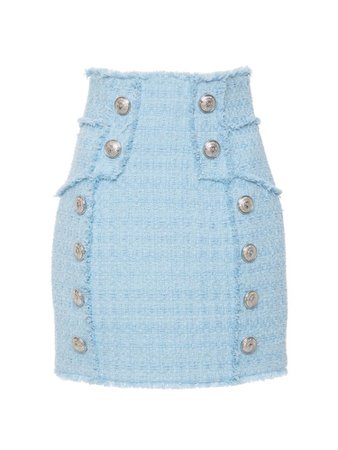 Baby blue tweed skirt