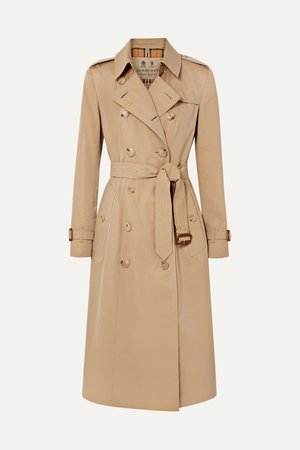 Beige The Chelsea Long cotton-gabardine trench coat | Burberry | NET-A-PORTER