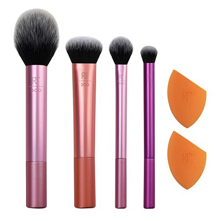 Amazon.com: Real Techniques Makeup Brush Set with 2 Sponge Blenders for Eyeshadow, Foundation, Blush, and Concealer, Set of 6: Beauty