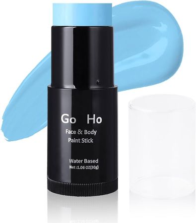 Amazon.com : Go Ho Light Blue Face Body Paint Stick,Water Based Washable Pale Blue Face Paint Stick,Full-coverage Cream Blue Body Paint for Adults Children Halloween Cosplay SFX Corpse Bride Sally Makeup : Beauty & Personal Care