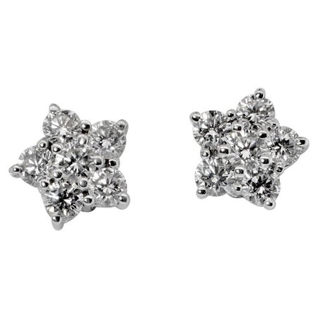 Bulgari Diamond Cluster Earrings For Sale at 1stdibs