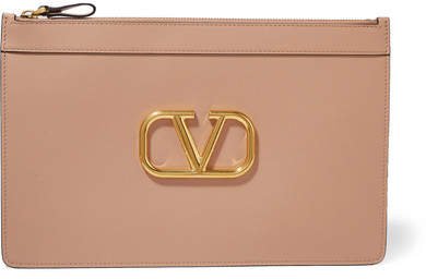 Garavani Vring Large Leather Pouch - Pink