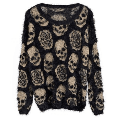 cias pngs // skeleton skull sweater