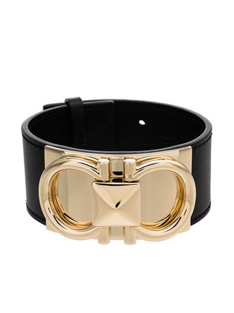 Salvatore Ferragamo, Gancini Leather Cuff Bracelet