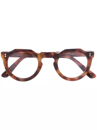 Lesca Round Tortoiseshell Glasses - Farfetch