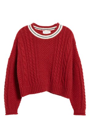 THE GREAT. The Cable Roll Sweater | Nordstrom
