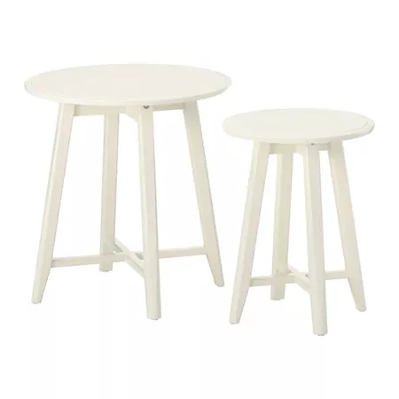 KRAGSTA Nesting tables, set of 2 - white - IKEA