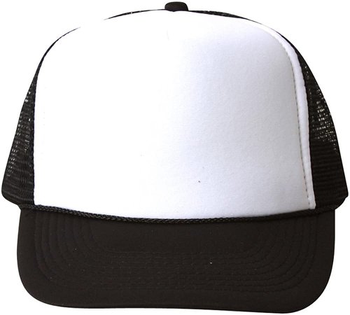 white black baseball trucker cap hat