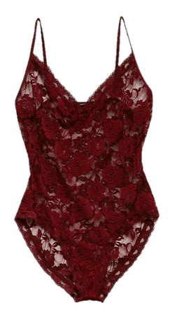 red floral lingerie