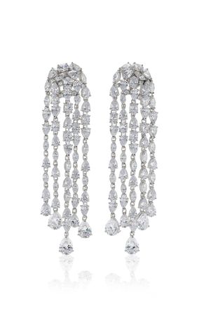 18k White Gold Vermeil Multi-Stone Earrings By Anabela Chan | Moda Operandi