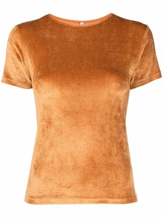 Baserange short-sleeved velour T-shirt orange TTOMVE - Farfetch