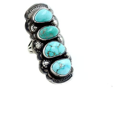 Silver Turquoise Stone Finger Ring