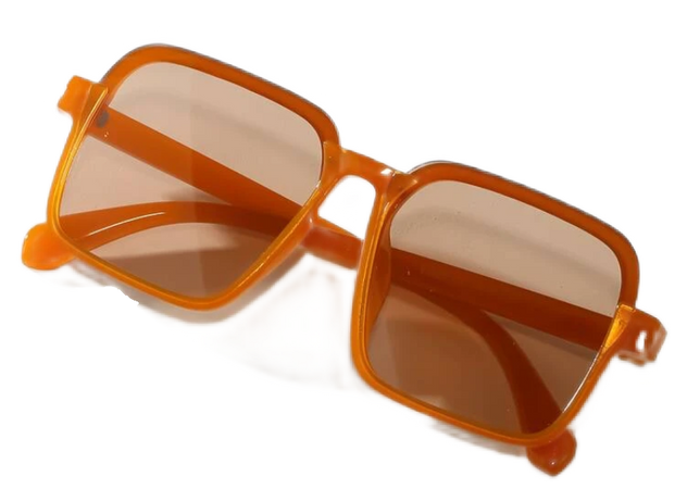 SHEIN- Geometric Frame Tinted Lens Fashion Glasses