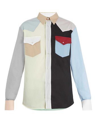 Western block-colour cotton shirt | CALVIN KLEIN 205W39NYC | MATCHESFASHION.COM FR