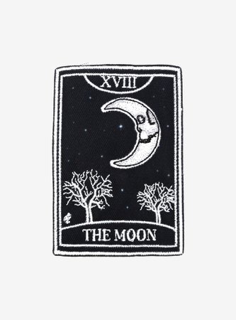Skeleton Moon Tarot Card Patch