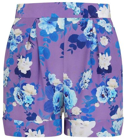 Sophie Cameron Davies Purple Blossom Silk Tailored Short