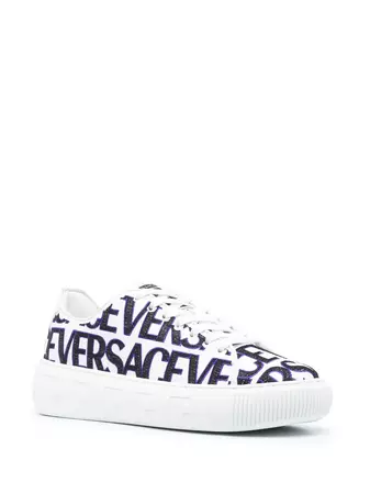 Versace logo-embroidered Sneakers - Farfetch