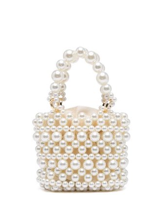 0711 Perla faux-pearl Bucket Bag - Farfetch
