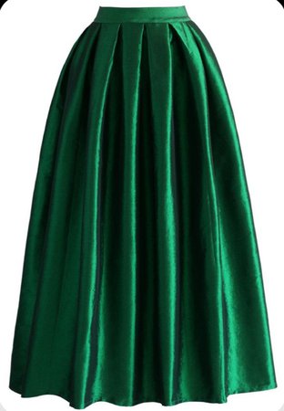 emerald green skirt