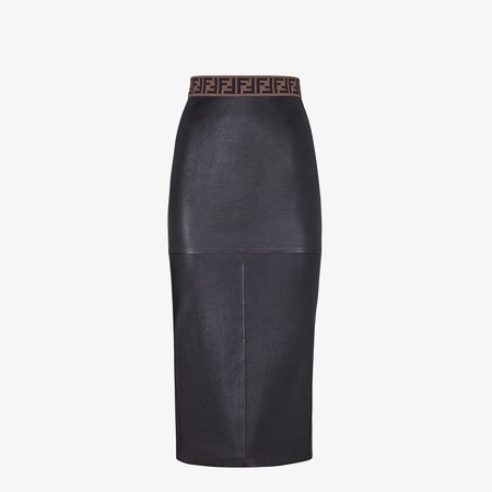 Black leather skirt - SKIRT | Fendi
