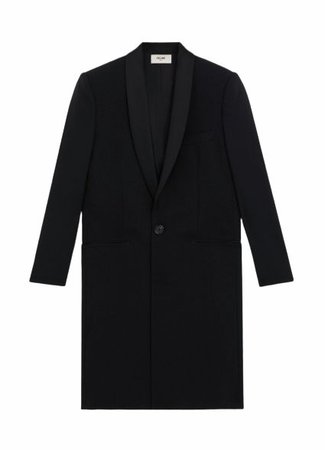 Celine CHESTERFIELD IN WOOL CREPE WITH TUXEDO COLLAR