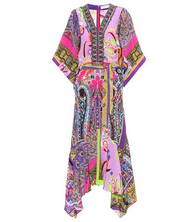 Embellished silk dress