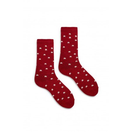 socks stars in red cotton - Boho-Chic Clothing