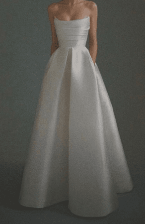 white corset gown