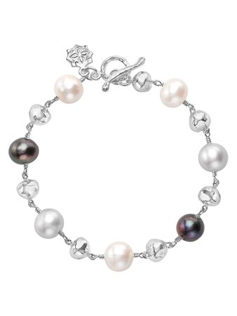 Dower & Hall Sterling Silver Pearlicious Pearl Nugget Bracelet at John Lewis & Partners
