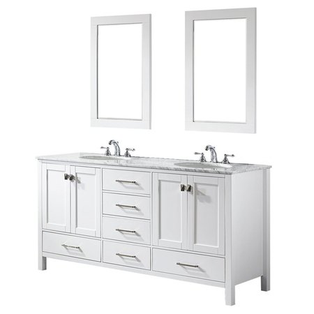 Beachcrest Home Newtown 72" Double Bathroom Vanity Set with Mirror & Reviews | Wayfair
