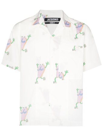 Shop white Jacquemus La Chemise Jean flip flop shirt with Express Delivery - Farfetch