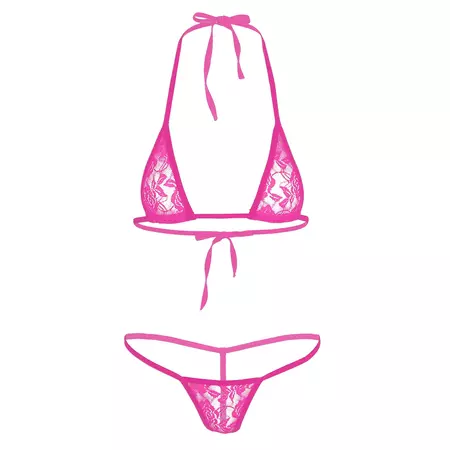 Women Lingerie Set Lace See Through Transparent Sheer Halterneck Mini Micro Bikini Bra Top with T back Thong Briefs Underwear|Bra & Brief Sets| - AliExpress