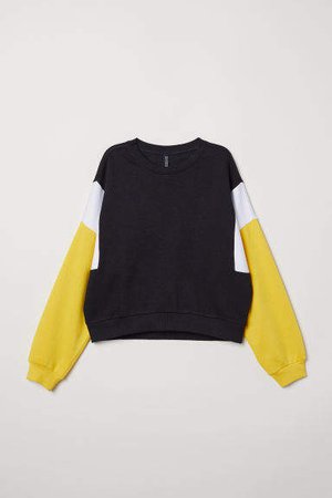 Color-block Sweatshirt - Yellow