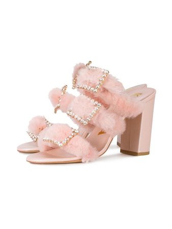 Kalda Pink Thelma 110 Shearling Mules $231 - Buy Online SS18 - Quick Shipping, Price