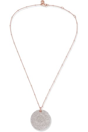 Monica Vinader | Ava rose gold vermeil diamond necklace | NET-A-PORTER.COM