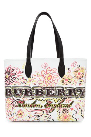 The Medium Doodle Reversible Tote with Leather Gr. One Size