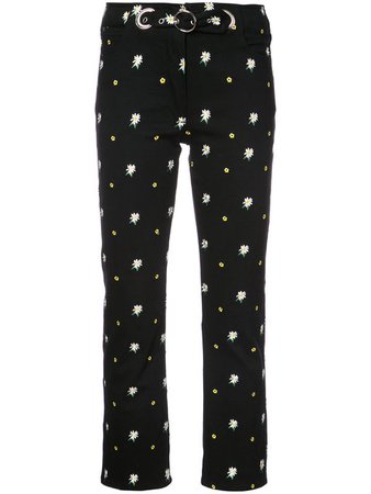 MIAOU daisy embroidered trousers