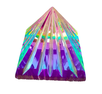 paperweight glass pyramid