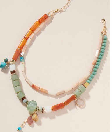 ‘peach and mint necklace Chicos