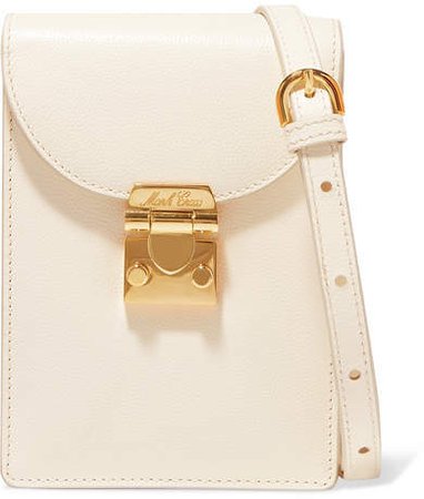 Josephine Textured-leather Shoulder Bag - White