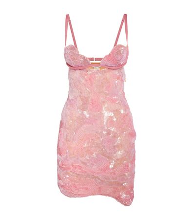 Womens Nensi Dojaka pink Sequin-Embellished Heartbeat Mini Dress | Harrods # {CountryCode}